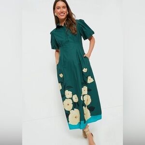 Aegean Blossoms Delaney Dress, Tuckernuck, Green, Brand New with Tags